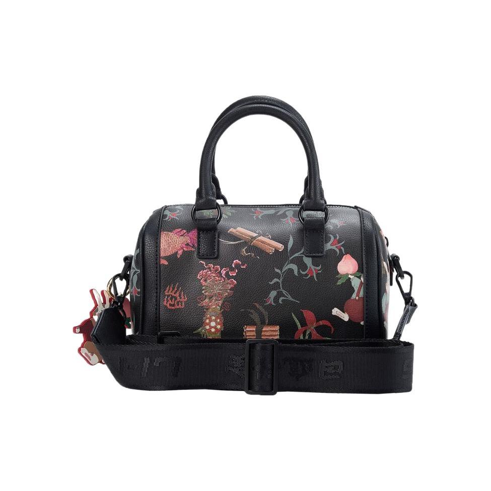 New LiNing Rijin Doujin Collection Synthetic Leather Boston Bag Shoulder Bag Crossbody Bag Women's Black ABDT027-1
