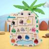 Wooden Magnet Puzzle Game Board Dinosaur Themed for Toddlers 3 4 5 Years Old