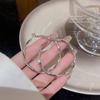 S111 silver needle cold wind light luxury high sense earrings ear buckle temperament geometric earrings female exaggerated Internet celebrity earrings