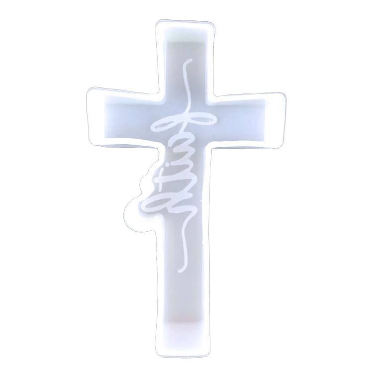 Crucifix   Molds Blessing and Faith Crucifix  Car Pendants Safe Silicone Molds 1 белый
