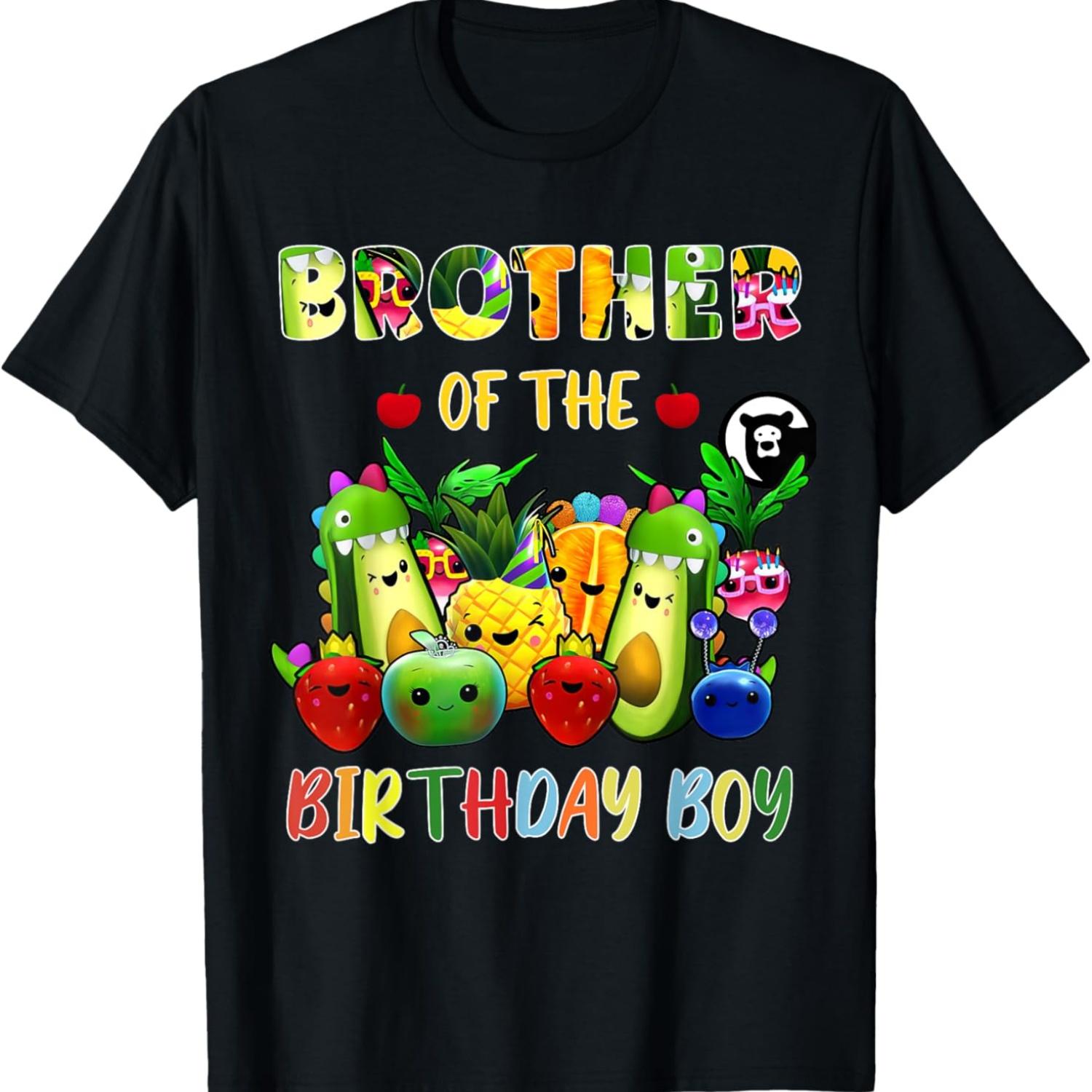 

Brother Of The Birthday Boy Family Fruit Birthday Hey Bear T-Shirt XXXXXL чёрный
