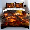 Fiery dragon and warrior. Bedding sets Duvet cover sets Duvet covers Pillowcases(1 * Duvet Cover 2 * Pillowcases without duvet insert)