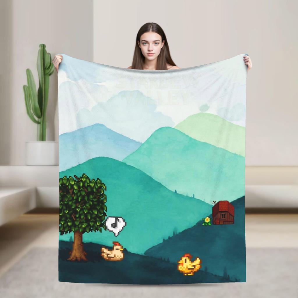 Stardew Valley Animals Chicken Blanket Quality Super Soft  Throw Blanket Winter Travel Office Living Room Comfortable Bedspread