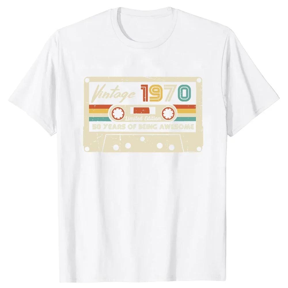 

Графический Подарок на День Рождения Футболка с коротким рукавом 54 года Родился в 1970 Футболка на 54-й День Рождения Летняя футболка Ретро Винтаж 1970 Футболка 42853 4XL