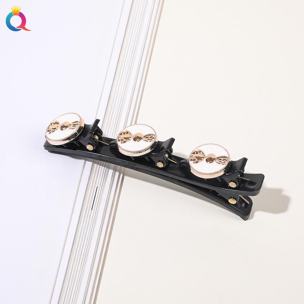 Vierblättriges Kleeblatt Blume Haarspange Damen Gebrochene Haarspange Flecht-Finishing-Artefakt Seitenklammer Ponyklammer