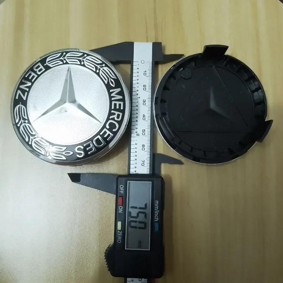 75MM Car Styling Wheel Center Covers Hub Caps Replacement For Mercedes Benz W211 W203 W204 W210 W124 AMG W202 CLA W212 W220 W205