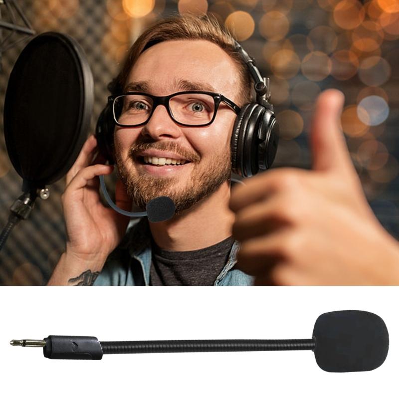 Microphones Replacement Mic for Quantum 400 Gaming Headsets, Detachable Headphones Mic Boom