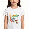 Zig and Sharko Children's 100%Cotton Cartoon Print T-shirt Cute Boys Girls Fashion Short Sleeve Casual Kids Tops Summer Toddler