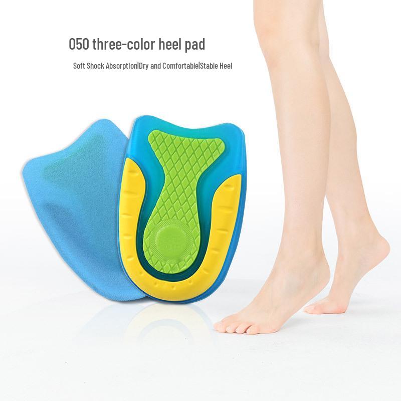 Unisex Shock-Absorbing Heel Pad: Relieves Plantar Fasciitis, Available in Three Colors, Half-Size Insert