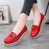 Spring Autumn Women Flats Platform Loafers Ladies Leather Comfort Wedge Moccasins Orthopedic Slip On Casual Shoes Plus Size