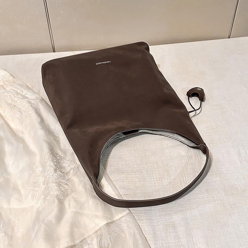 Ретро сумка-тоут, большой вместимости, универсальная, простая одноплечевая сумка, повседневная сумка для работы кофейный