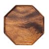 Japanese Style Walnut Wood Octagonal Serving Tray