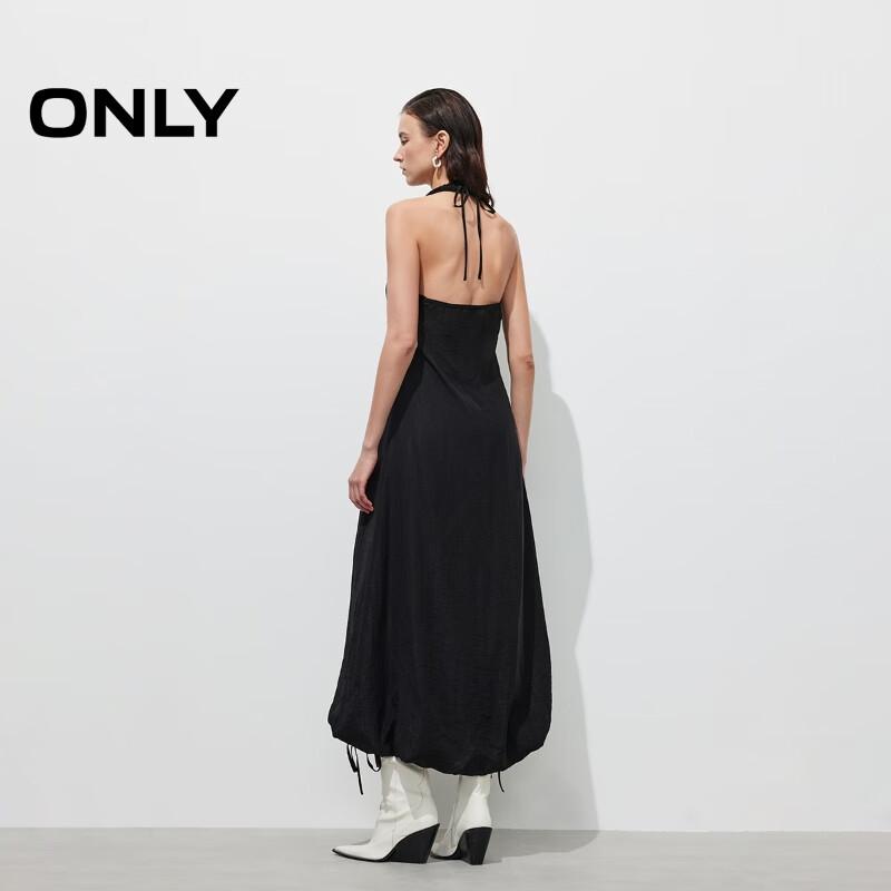 Only Women's 2025 Spring Elegant Backless Halter U-Neck Solid Long Dress