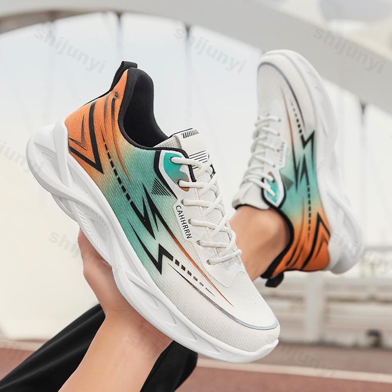 Fashion 2025 Summer New Mesh Sports Running Shoes Gradient Breathable Thick Bottom Versatile Casual Lightweight Men's Shoes Trendy Shoes