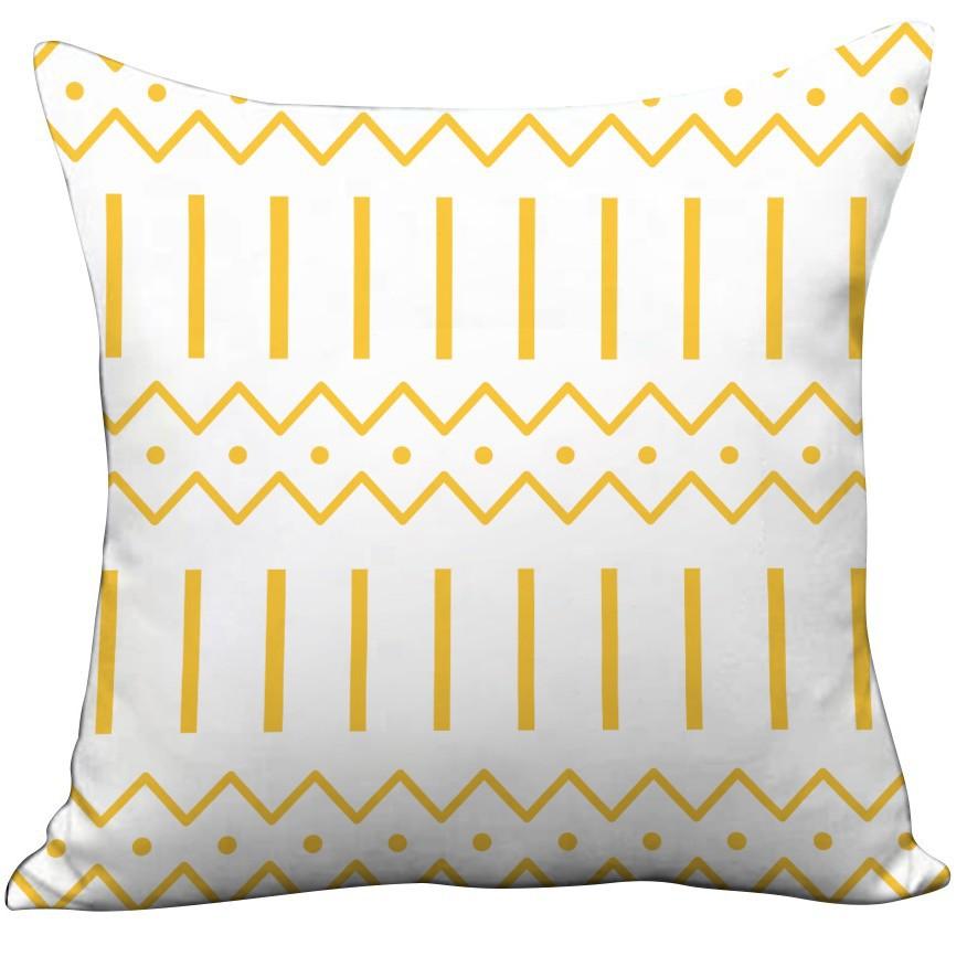 Modern Simple Nordic Style Plush Sofa Pillowcase Small Flower Letter Print Ins Macaron Color Pillowcase