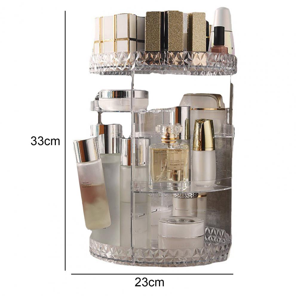 Cosmetic Makeup Storage Rack 360 Rotating  European Style Makeup Organizer 8 Layers Desktop Storage Shelf Makeup Organizer