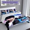 3pcs Solo Leveling Sung Jin-woo pattern bedding set duvet cover set includes duvet cover &pillowcases, perfect all season bedroom decoration & gift