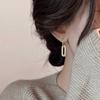 French Geometric Earrings Niche Design Premium Sterling Silver Earrings Korean Temperament New Popular Earrings