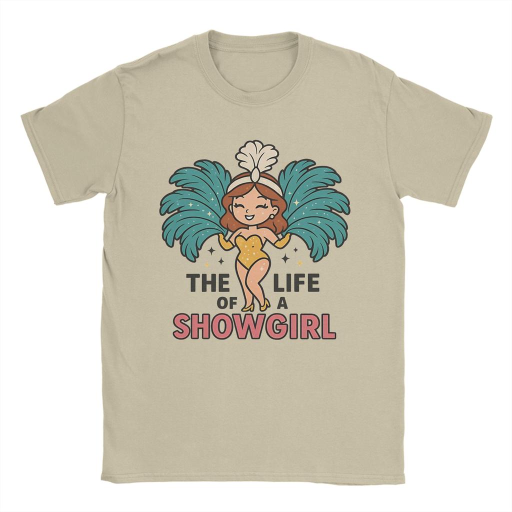 Herren Damen Kawaii Showgirl Hält Riesig Das Leben eines Showgirls T-Shirt Baumwollkleidung Mode Kurzarm Party T-Shirt