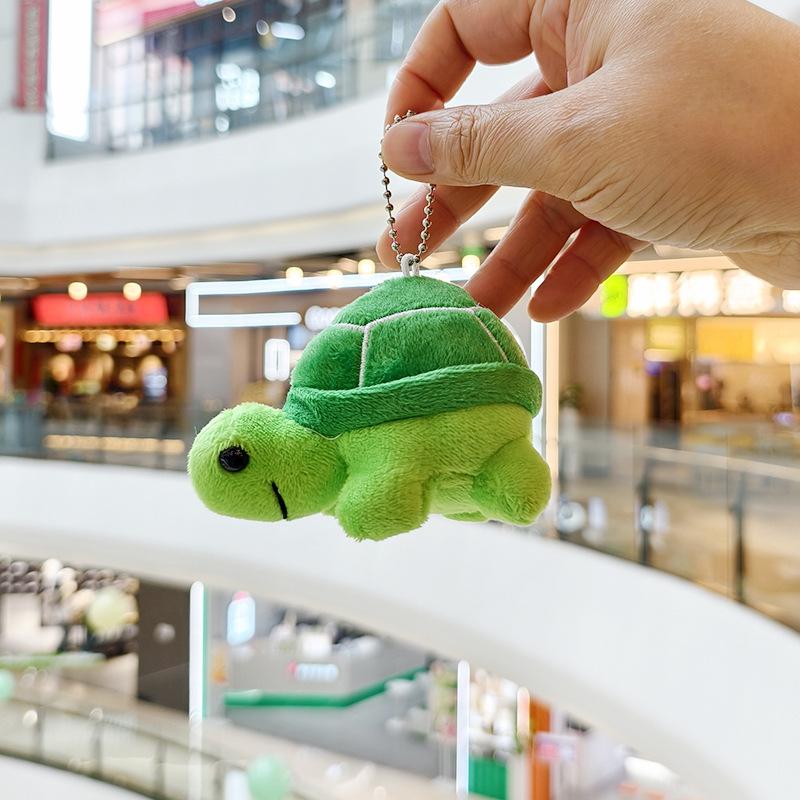 Süßer kleiner Schildkröten Anhänger Plüschtier Stofftier Puppe Tasche Anhänger Schlüsselanhänger Stoff Cartoon Schmuck Zubehör Schlüsselring Geschenk Dekoration green