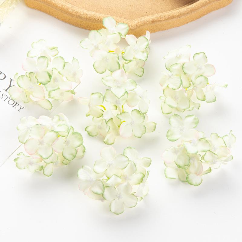 Simulation Hydrangea Shooting Prop Head DIY Handmade Hydrangea Wedding Lead Hydrangea Flower Wall Single Small Hydrangea Fake Flower Decoration