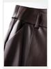 Women's High Waist Slimming PU Leather Flare Pants - Autumn/Winter 2024