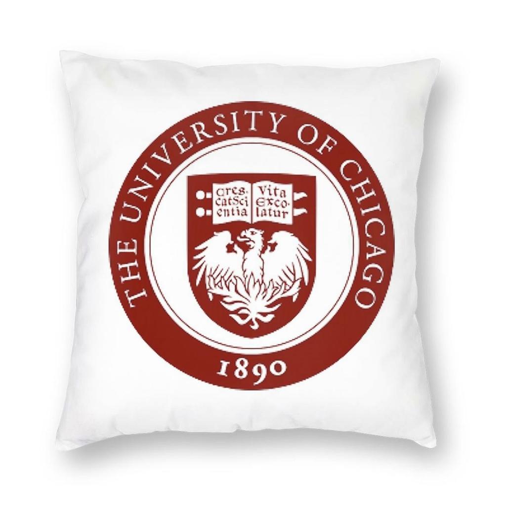 University Of Chicago Square Pillowcase Polyester Linen Velvet Pattern Decorative Throw Pillow Case Bed Cushion Cover Wholesale
