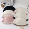 Hatt Dammode Höst och Vinter Ny Bucket Hat Koreansk Stil Färgmatchande Åldersreducerande Kaninhår Fiskarhatt Mångsidig Varm Plyschhatt