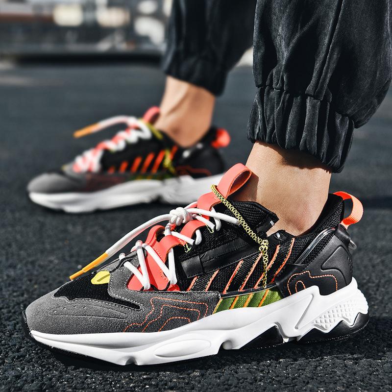 2024 pantofi de alergare pentru bărbați noi, confortabili, cu talpă moale, suprafață din plasă respirabilă, talpă groasă, pantofi sport retro cu înălțime