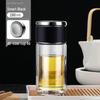 OLOEY Portable Double-Layer Tea Infuser Glass Cup