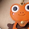 Portachiavi Pendente Rana in Pelle Creativo Portacarte a Forma di Rana Carino Portachiavi Fascino Portatile Anti-Perdita per Borsa Accessori Zaino Scolastico Piccoli Regali