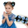 Aylhfo Girls' Spring 2pcs Colorful Flower Wig Scrunchies/Cute Bohemian Style Fabric Flower Wig Ponytail Hair Ties
