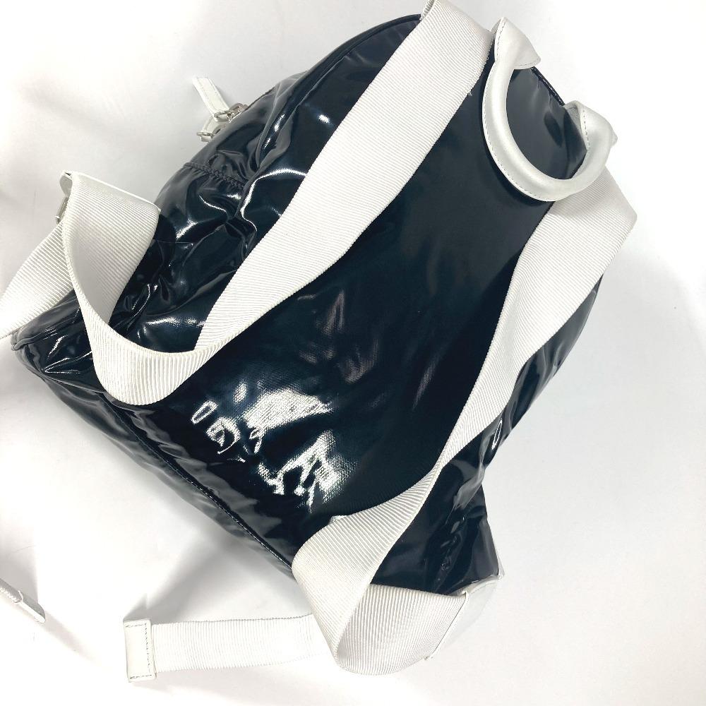 CHANEL LA PAUSA Bag Backpack Bicolor Backpack PVC Black/White