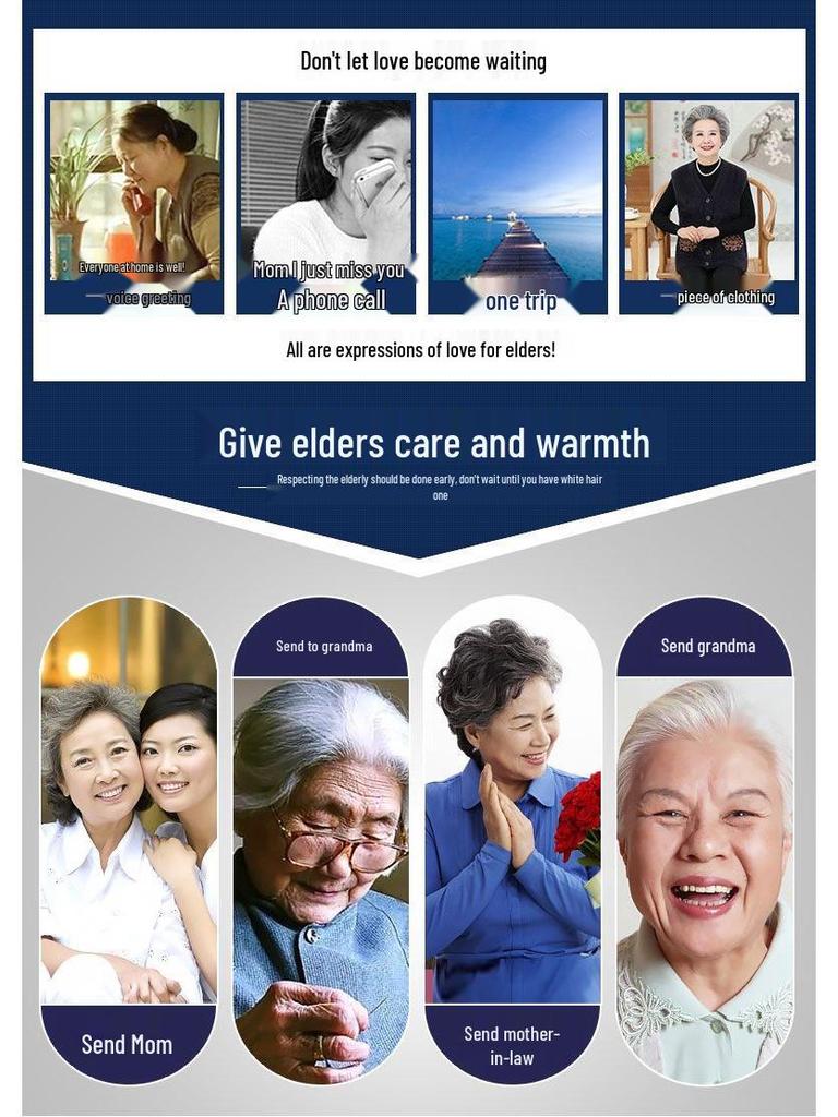 Vestă groasă fără mâneci de toamnă/iarnă pentru femei, pentru vârstnici