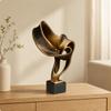 Modern Geometric Decorative Sculpture Statement Abstract Undulating Shape