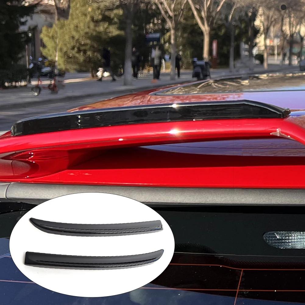 2PCS Rear Spoiler Extension Lip Fins for Mini Cooper F56 F55 2014+ S /JCW Spoiler Red Carbon Fiber Black Color Auto Part Styling