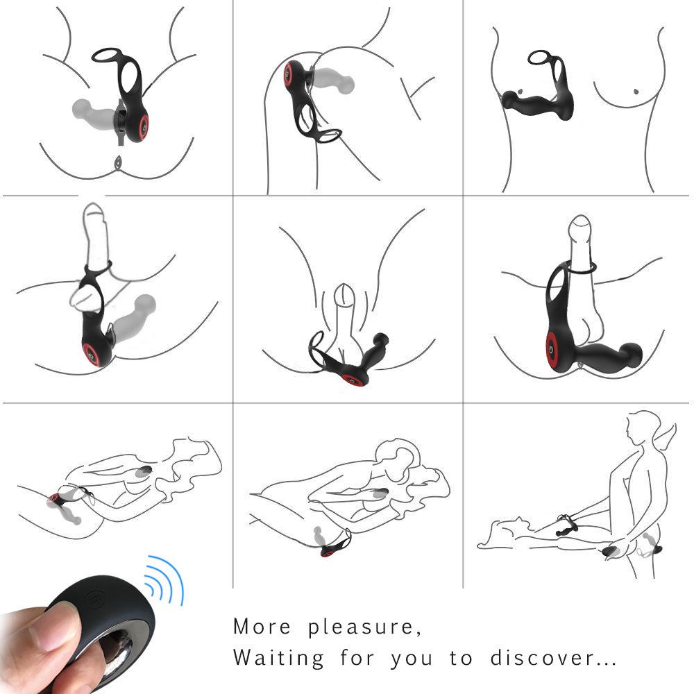 Aixia Abate Fernbedienung Prostata-Massagegerät Vibrator Analplug