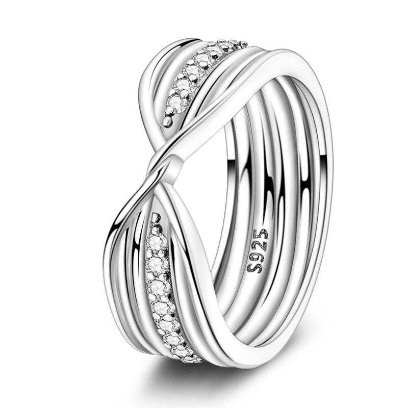 copper Women Rings Sparking Zirconium Ring LOVE Wedding Rings Ideal For Engagement Jewellery Anniversary Gift High Quality