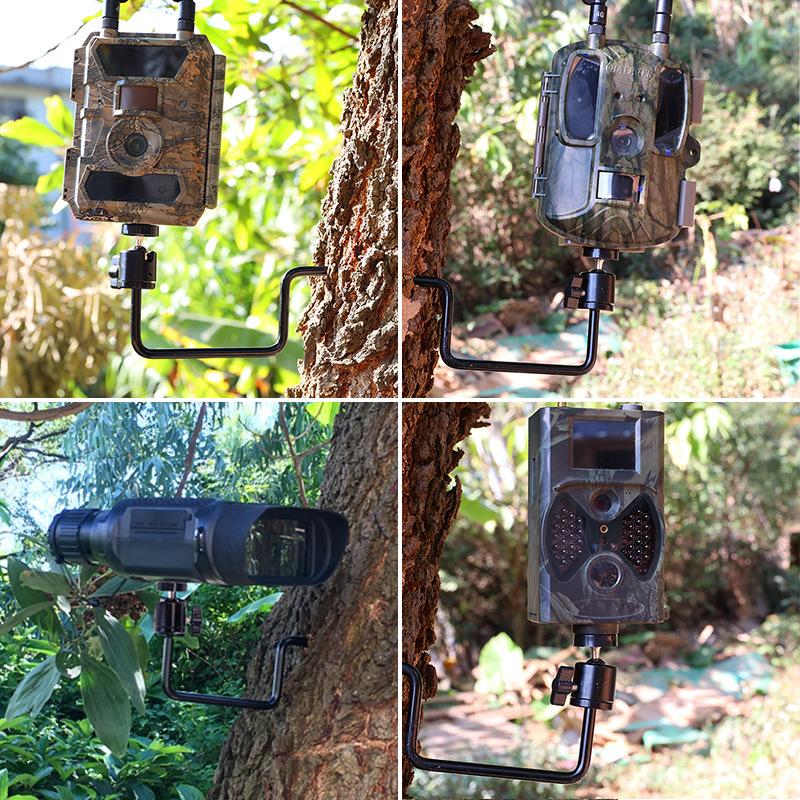 Supporto ad Albero per Fototrappola Staffa per Fotocamera di Sorveglianza Supporto Portatile per Fotocamera da Caccia per Fototrappole Fauna Selvatica Accessorio da Caccia per Esterno
