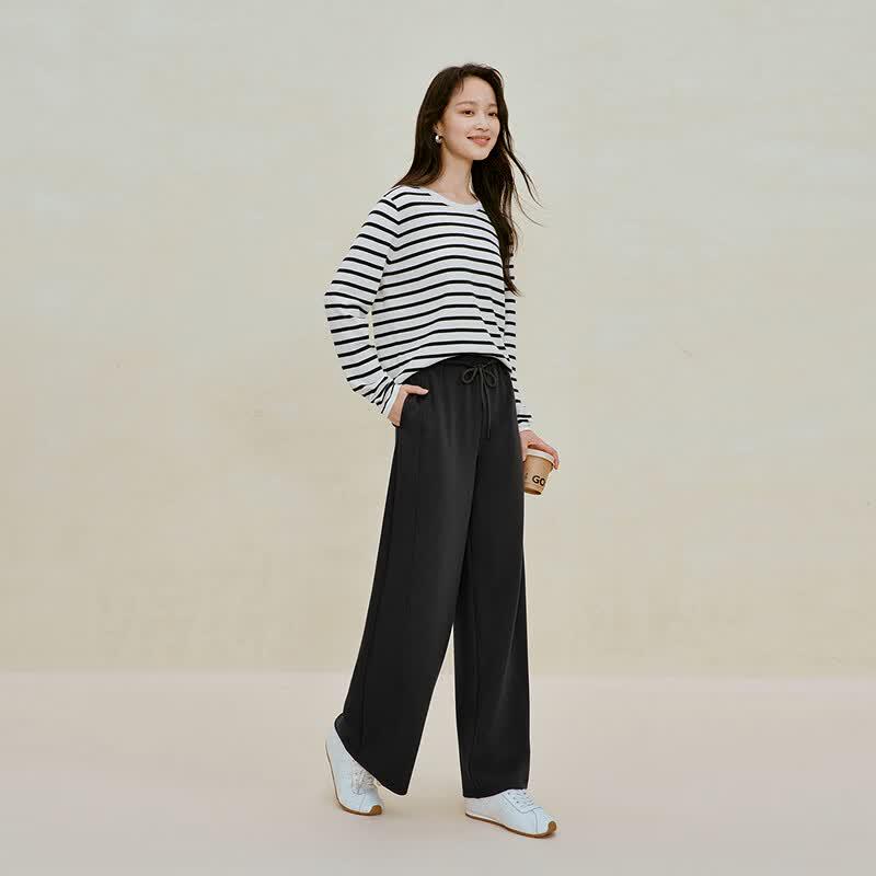 INMAN Women's Relaxed Wide-Leg Casual Pants