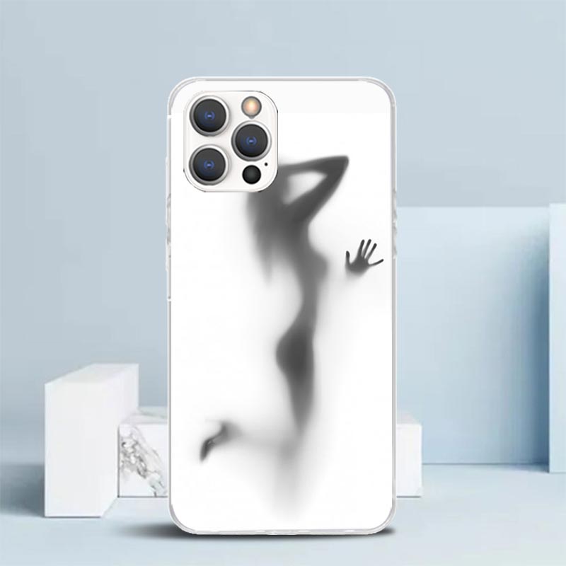 Woman Silhouettes Sexy Lady Girl Phone Case For IPhone 16 17 Air 16E 15 14 Plus 13 Mini 12 11 Pro Max 7 8 + SE 2020 Soft TPU Bac