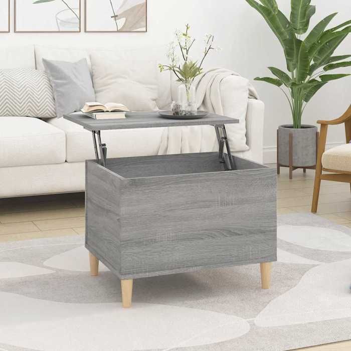 819570 vidaXL Table basse Sonoma gris 60x44,5x45 cm Bois d'ingénierie