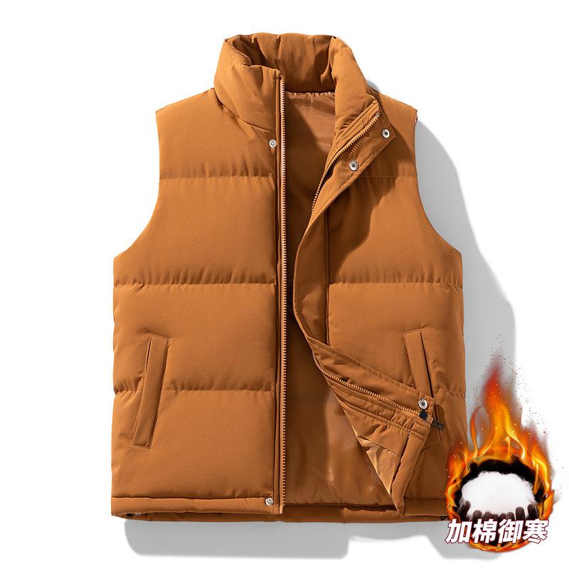 Men S Thick Stand Collar Sleeveless Winter Casual Waistcoat