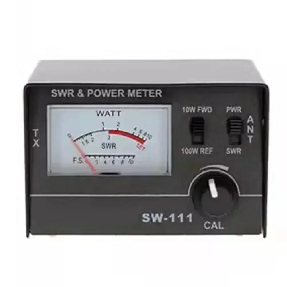 SW-111 100W Power/SWR Meter, Antenna Communication Meter For CB Radio Antennas Field Strength Tester Two-Way Radio Power Meter