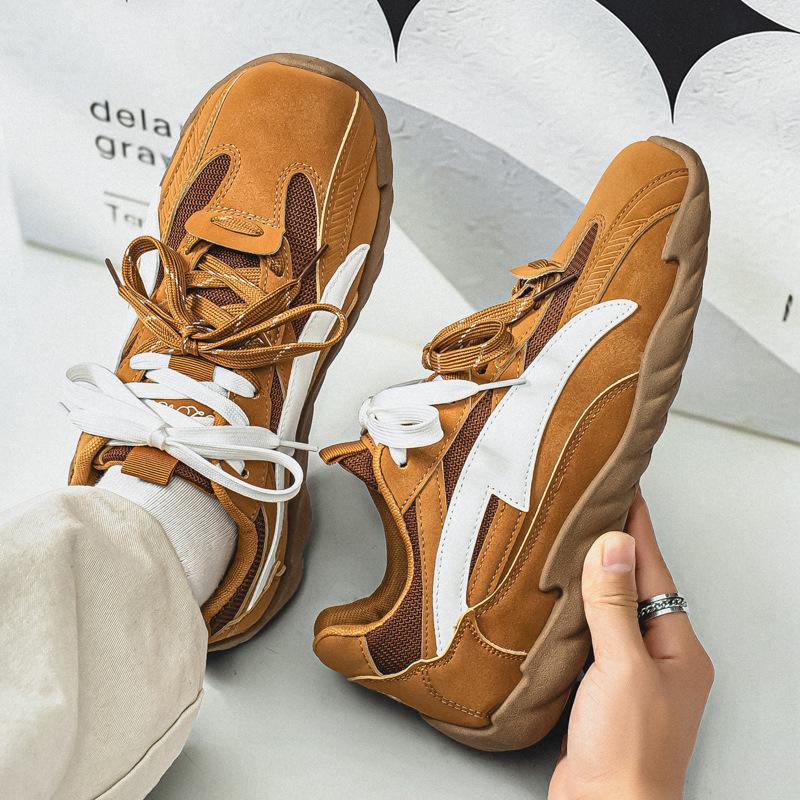 Light Luxury Moral Training Shoes Men's Shoes Spring Thin-soled Sports Racing Shoes Casual Soft-soled Lightweight Forrest Gump Board Shoes