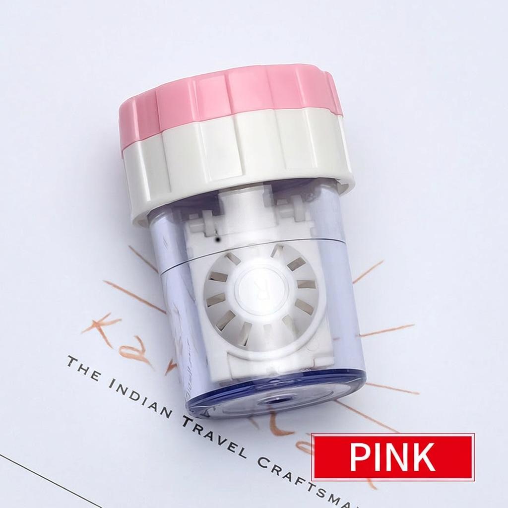 

Portable Lens Washing Container Rotating Contact Lens Cleaning Kit Contact Lens Cleaner Case Safe For Business Trips Home Travel рожевий