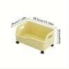 1pc Removable Organiser with Wheels - Ideal for Organising Books and Documents, Easy To Move Storage Basket