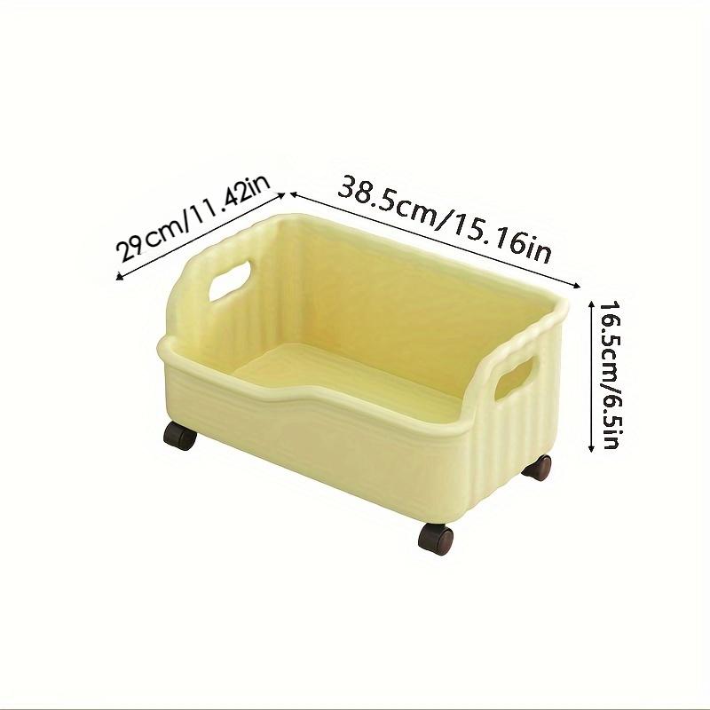 1pc Removable Organiser with Wheels - Ideal for Organising Books and Documents, Easy To Move Storage Basket