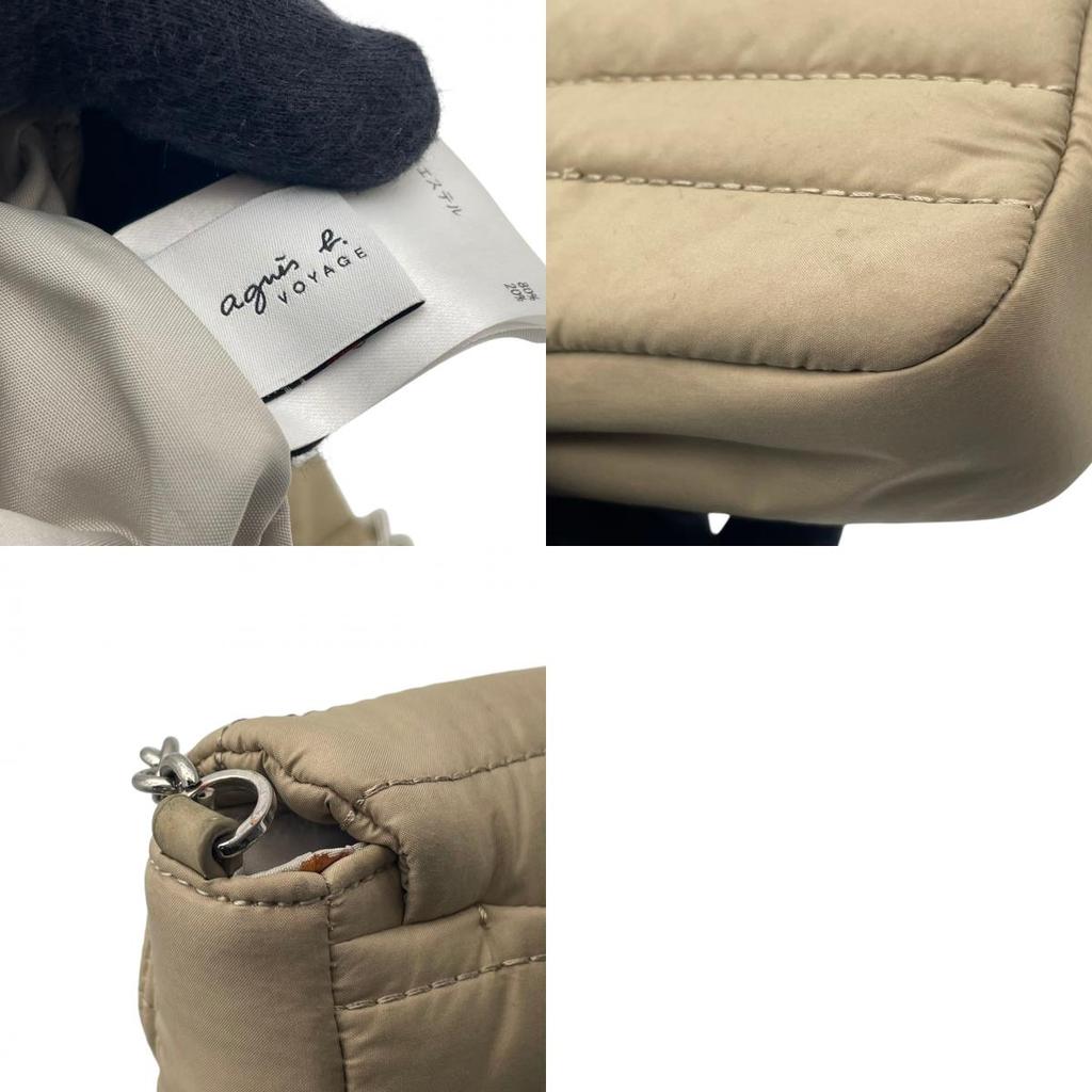 Used agnes b. Shoulder Bag / Handbag VOYAGEShoulder Bag beige Nylon Women