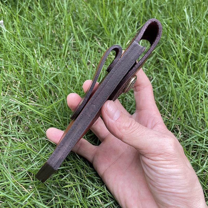 16 CM Foling Knife Holder Embossed Cowhide Scabbard Pocket  Knife Cover Leather Sheath Case  Camping Knife Holsters Belt Buckle